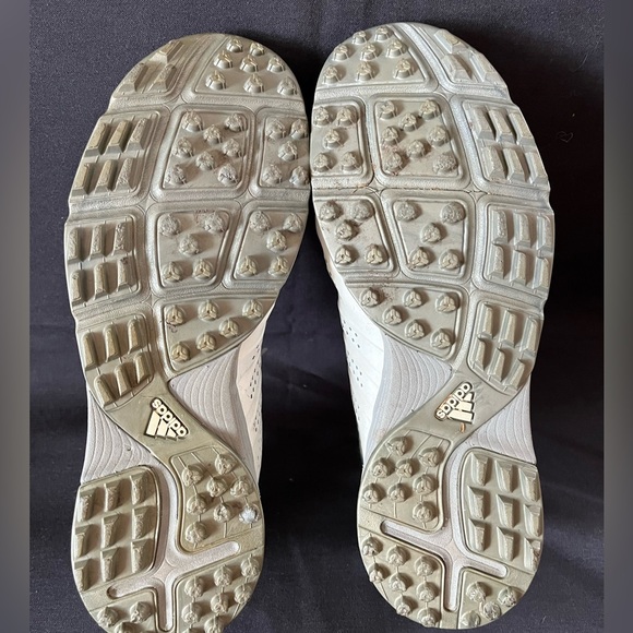EUC Adidas women's spike-less golf shoe white/ blue/gray size 7.5 - Picture 4 of 6